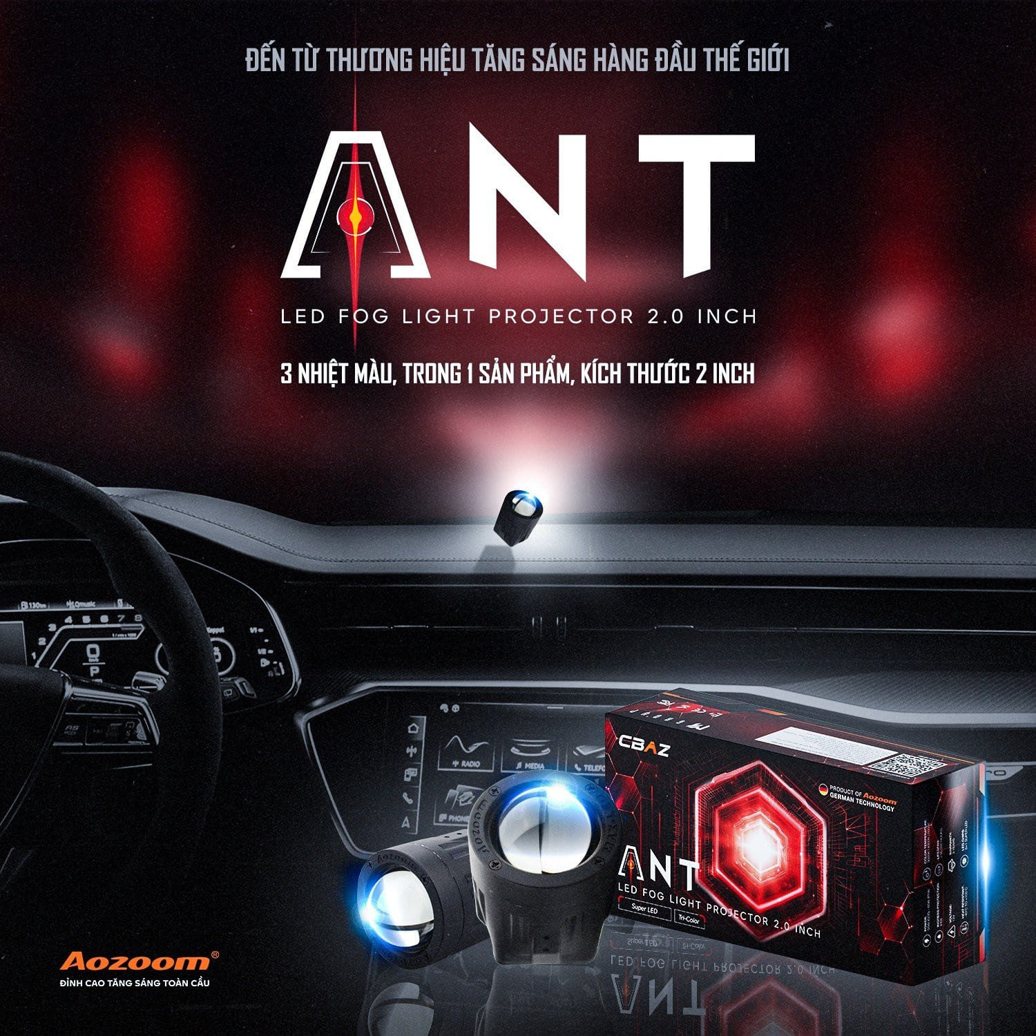 CBAZ ANT LED FOG LIGHT 2.0 INCH