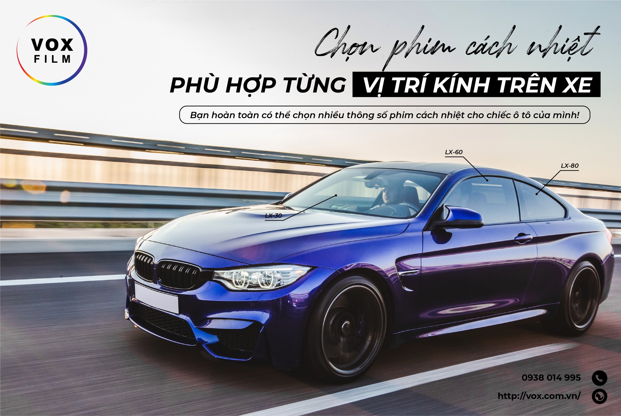 Dán phim cách nhiệt ô tô VOX