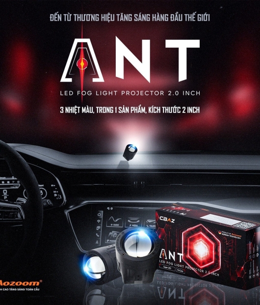 BI GẦM LED FOG LIGHT ANT - 3 NHIỆT MÀU, TRONG 1 SẢN PHẨM, CHỈ VỚI 2 INCH