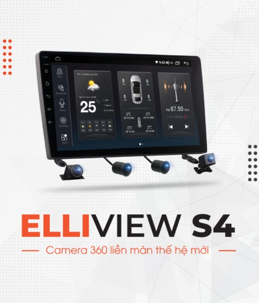 MÀN HÌNH ANDROID ELLIVIEW S4 BASIC [3GB/32GB + CAMERA 360]