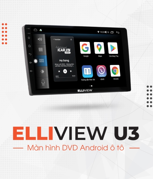 MÀN HÌNH DVD ANDROID Ô TÔ ELLIVIEW U3 [2GB/32GB]